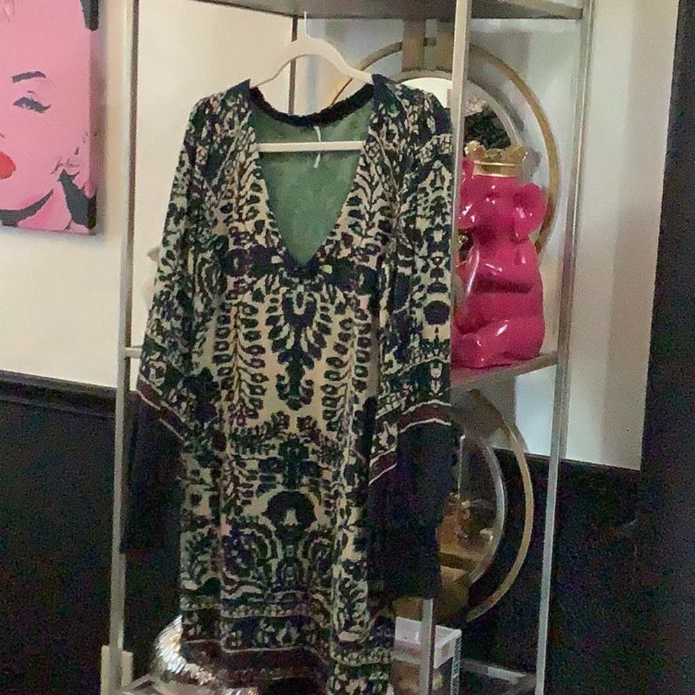 Free People Music & Lyrics Green Sweater Dress